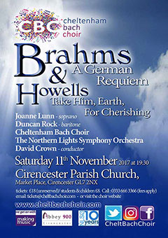 Brahms Requiem performed by Cheltenham Bach Choir in November 2017