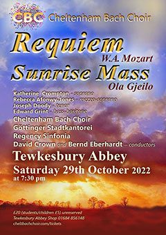 Mozart Requiem and Gjeilo Sunrise Mass Oct 2022