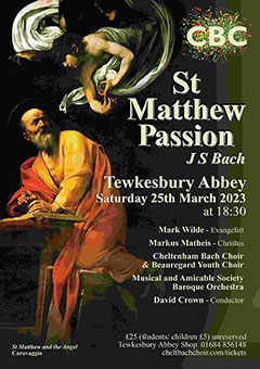 St Mathew Passion March 2023 at Tewkesbury Abbey