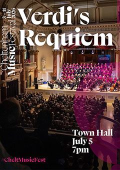The choir performed the famous Verdi Requiem at Cheltenham Town Hall on  5 July 2026 as part of the Cheltenham Music Festival 2026 